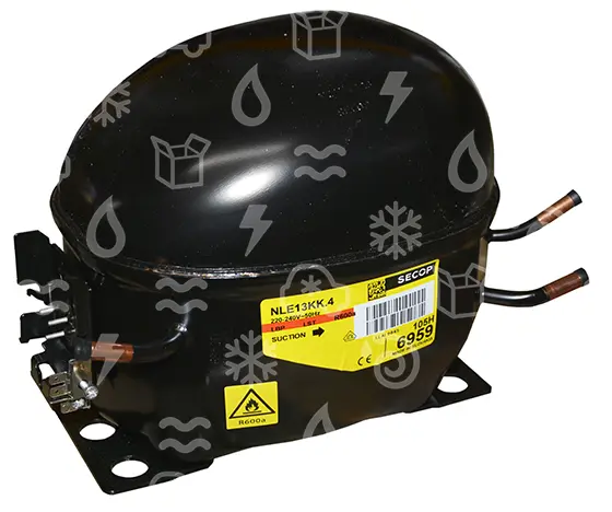 kompresor SECOP / DANFOSS NLE13KK.4, LBP - R600a, 220-240V, 50 Hz